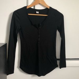 Old Navy Tops - Old Navy Black Ribbed Henley Long Sleeve Tee XS Old Navy Tops - Old Navy Black Ribbed Henley Long Sleeve Tee XS